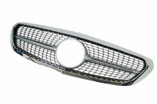 Решітка радіатора Mercedes C-Class W205 2014-2018 Classic Silver Срібний