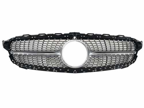 Решітка радіатора Mercedes C-Class W205 2014-2018 Diamond Silver