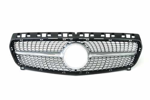 Решітка радіатора Mercedes A-Class W176 2012-2015 Diamond Silver