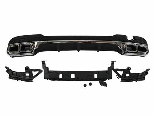 Дифузор заднього бампера Mercedes E-Class W212 2013-2016 Chrome