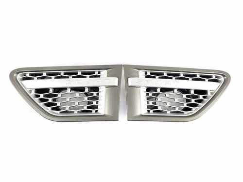 Зябра в крила Range Rover Sport 2010-2013 рік silver grill