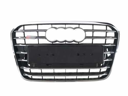 Грати радіатора Audi A6 S6 C7 2012-2015г Black Chrome