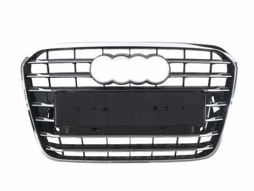 Грати радіатора Audi A6 S6 C7 2012-2015г Black Chrome