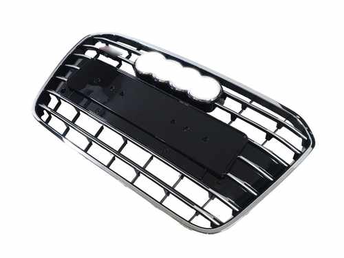 Грати радіатора Audi A6 S6 C7 2012-2015г Black Chrome