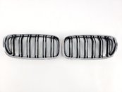 Решітка радіатора ніздрі BMW 3 Series F30 2012-2019рік Чорна Глянець Хром Рамка
