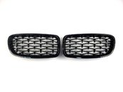 Решітка радіатора ніздрі BMW 3 Series F30/F31 2012-2018 Diamond All Black
