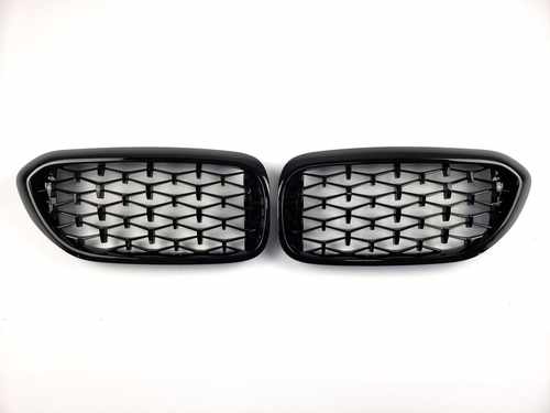 Решітка радіатора ніздрі BMW 5 G30/G31 2017-2020 Diamond All Black
