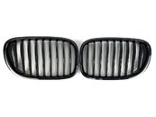 Решітка радіатора ніздрі BMW 7 Series F01/F02 2008-2015рік Чорний Глянець One-Bar