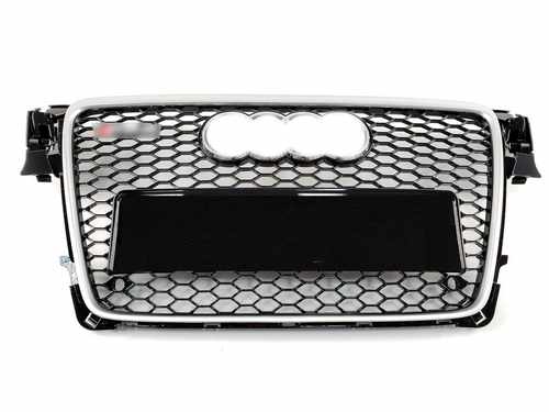 Грати радіатора Audi А4 RS4 2008-2012р Silver Black