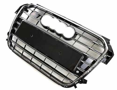 Решітка радіатора Audi A1 S1 2010-2014 Black Chrome
