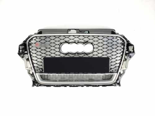 Решітка радіатора Audi A3 RS3 2013-2015 рік Chrome Black Quattro