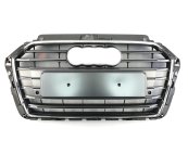 Решітка радіатора Audi A3 S 2016-2019 Silver Chrome