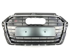 Решітка радіатора Audi A3 S 2016-2019 Silver Chrome