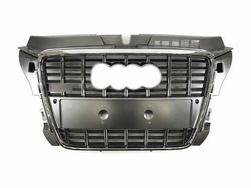 Решітка радіатора Audi A3 S3 2008-2012р Silver Chrome