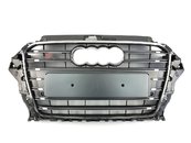 Решітка радіатора Audi A3 S3 2013-2015р Silver Chrome