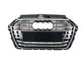 Решітка радіатора Audi A3 S3 2016-2019 рік Black Chrome