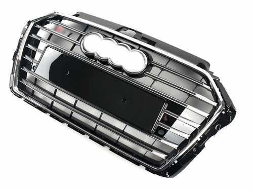 Решітка радіатора Audi A3 S3 2016-2019 рік Black Chrome