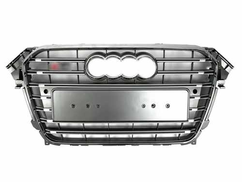 Грати радіатора Audi A4 S4 11-15г Silver Chrome