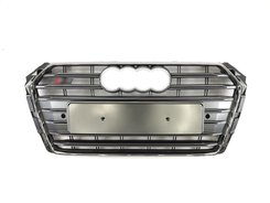 Решітка радіатора Audi A4 S4 2015-2019 Silver Chrome