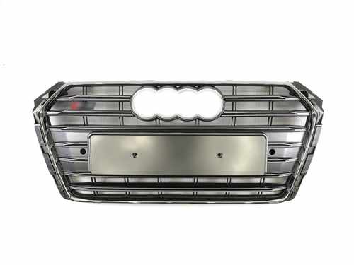 Решітка радіатора Audi A4 S4 2015-2019 Silver Chrome