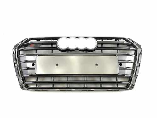 Решітка радіатора Audi A4 S4 2015-2019 Silver Chrome