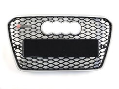 Решітка радіатора Audi A5 2011-2016 рік Чорна з сірою рамкою (в стилі RS)