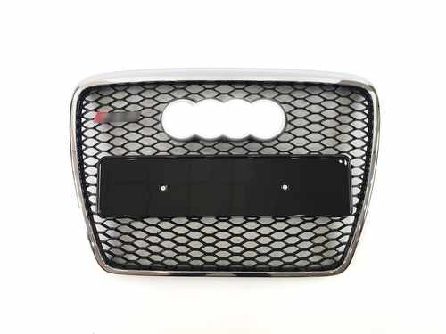 Грати радіатора Audi A6 RS C6 2004-2011г Black Chrome