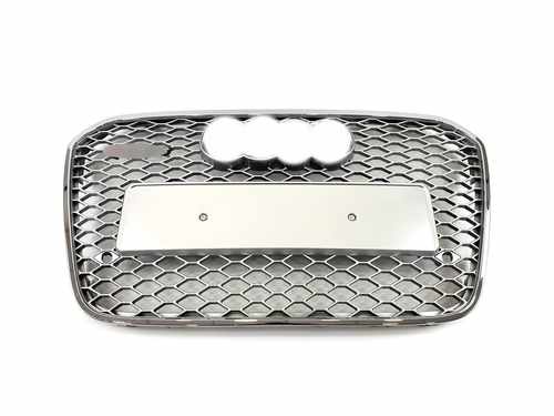 Решітка радіатора Audi A6 RS6 2012-2015р Silver Chrome