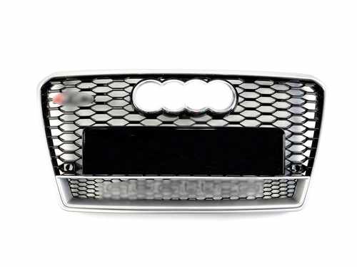 Грати радіатора Audi A7 RS7 2010-2014 рік Black Silver рамка Quattro