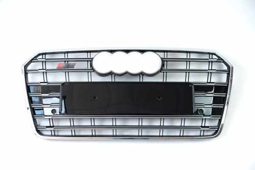 Грати радіатора Audi A7 S7 2016-2018г Chrome Black