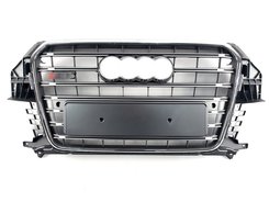 Грати радіатора Audi Q3 2011-2014 рік Сіра з хромом (в стилі S-Line)