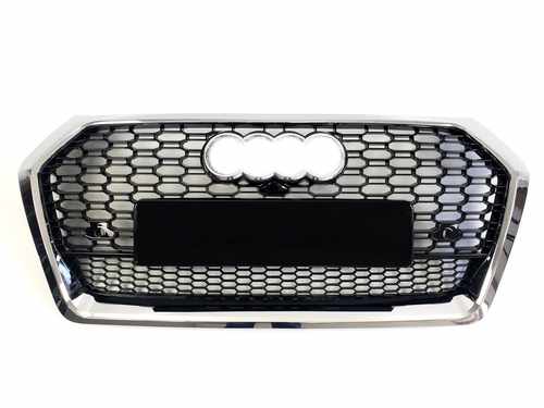Грати радіатора Audi Q5 RSQ5 16 -19г Black Chrome
