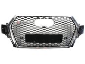 Грати радіатора Audi Q7 RSQ7 2015-2020 chrome black