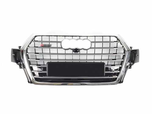 Грати радіатора Audi Q7 SQ7 2015-2020 chrome black