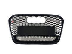 Решетка радиатора Audi Rs6 2012-2015г Full Black Quattro
