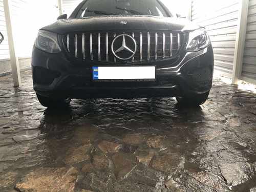Решітка радіатора Mercedes GLC/GLC Coupe-Class X253/C253 2015-2019 GT Chrome Black