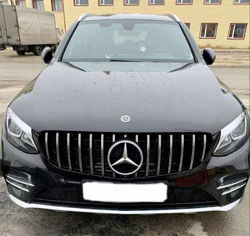 Решітка радіатора Mercedes GLC/GLC Coupe-Class X253/C253 2015-2019 GT Chrome Black