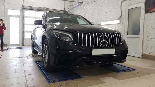 Решітка радіатора Mercedes GLC/GLC Coupe-Class X253/C253 2015-2019 GT Chrome Black