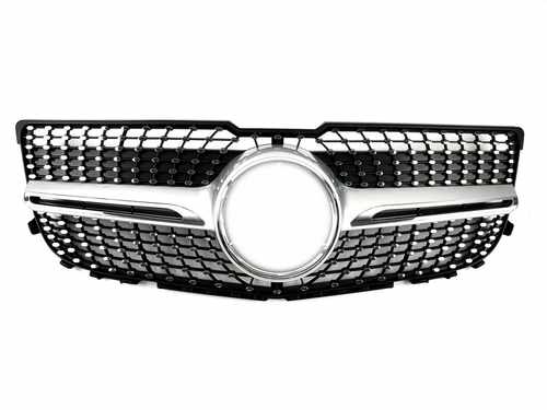 Решітка радіатора Mercedes GLK-Class X204 2012-2015 рік Diamond Silver