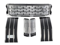 Решітка радіатора зябра решітки в бампер Range Rover Vogue L405 2013-2017 full black
