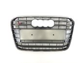 Решітка радіатора Audi A6 S6 2012-2015р Silver Chrome