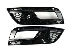 Грати в бампер Audi A4 2011-2015г For ACC у стилі RS Full Black