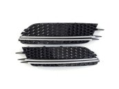 Решетки в бампер Audi A6 с7 12-15г в стиле RS Black Silver