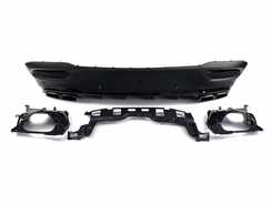 Дифузор заднього бампера на Mercedes GLE-Class Coupe C167 2019-2022 року стиль GLE63 AMG (Чорний)