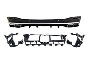 Дифузор заднього бампера на Mercedes GLS-Class X167 2019-2022 (стиль GLS63 AMG)