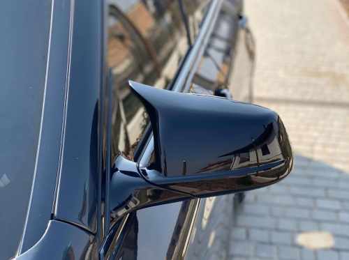 Накладки на зеркала M-Look на BMW 5 Series F10 / F11 2010-2013 года ( Черные глянец )