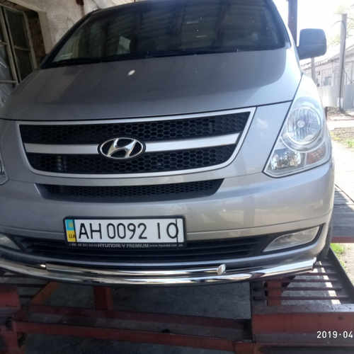 Захист переднього бампера подвійний Hyundai H1 2007+