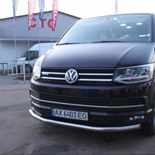 Захист бампера одинарний (чорний метал) для VW Т6 2015+