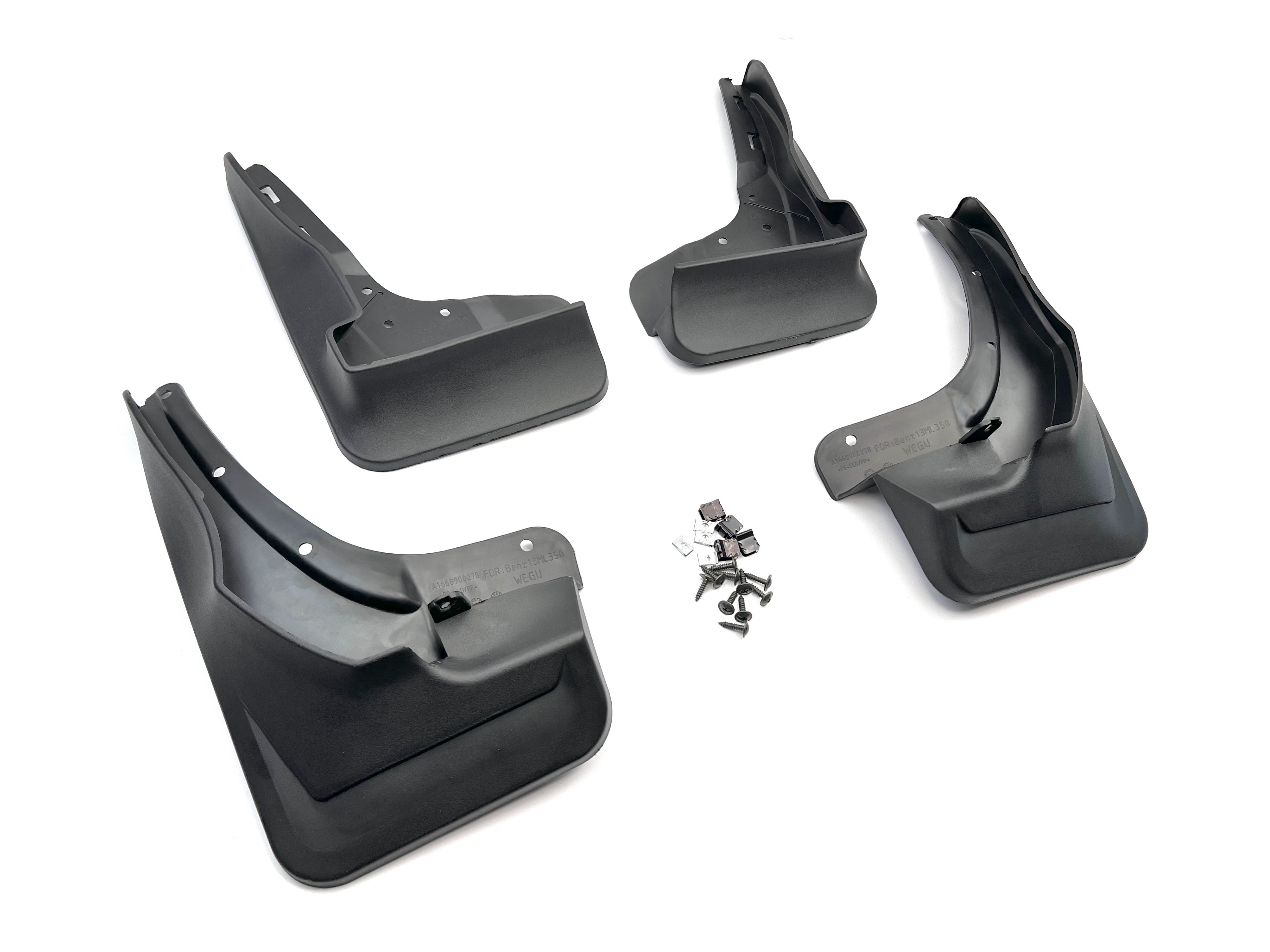 Бризковики Mercedes ML class W166 2012-2015, подножки+AMG ПАКЕТ, (4шт.)