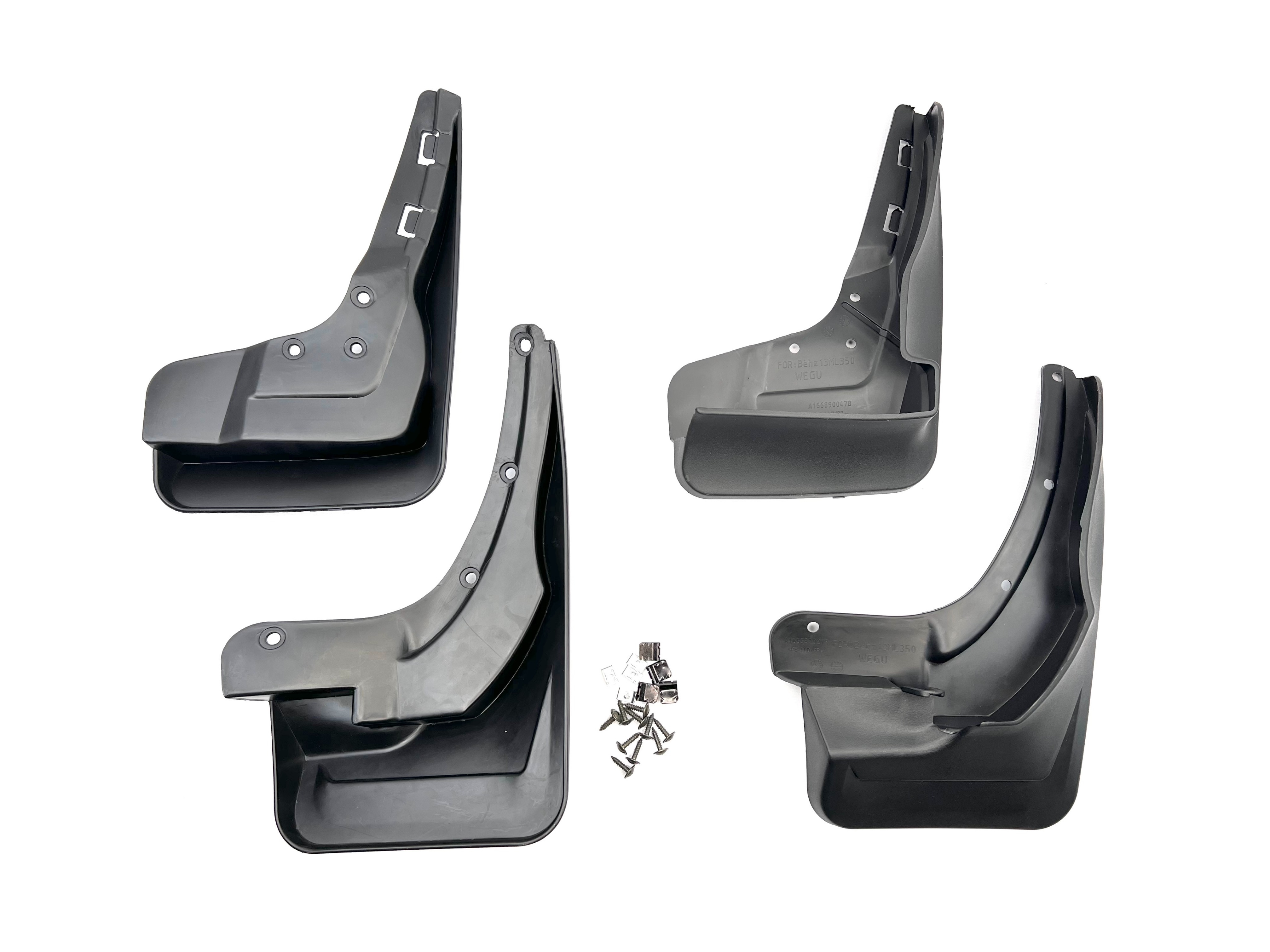 Бризковики Mercedes ML class W166 2012-2015, подножки+AMG ПАКЕТ, (4шт.)